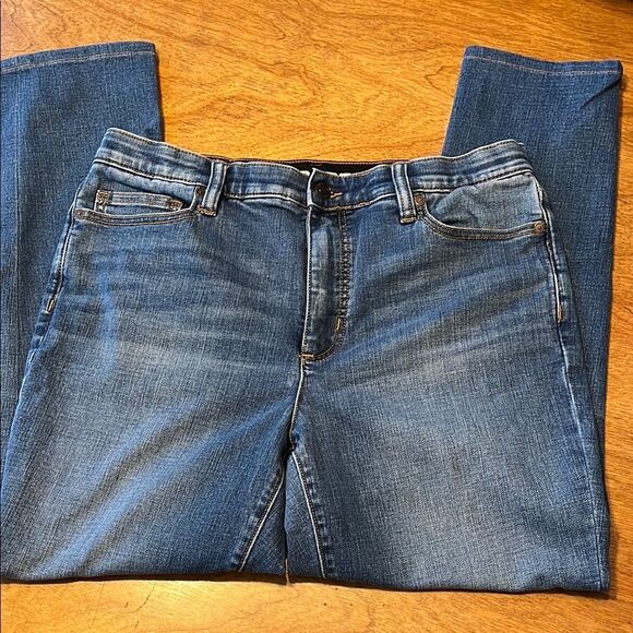 Lands' End High Rise Straight Leg Jeans - Picture 1 of 7